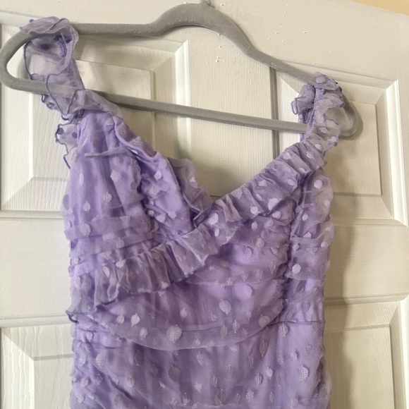 Hello Molly Flirty Friend Mini Dress Lilac, polka dot, party dress, size 8 - Picture 4 of 8